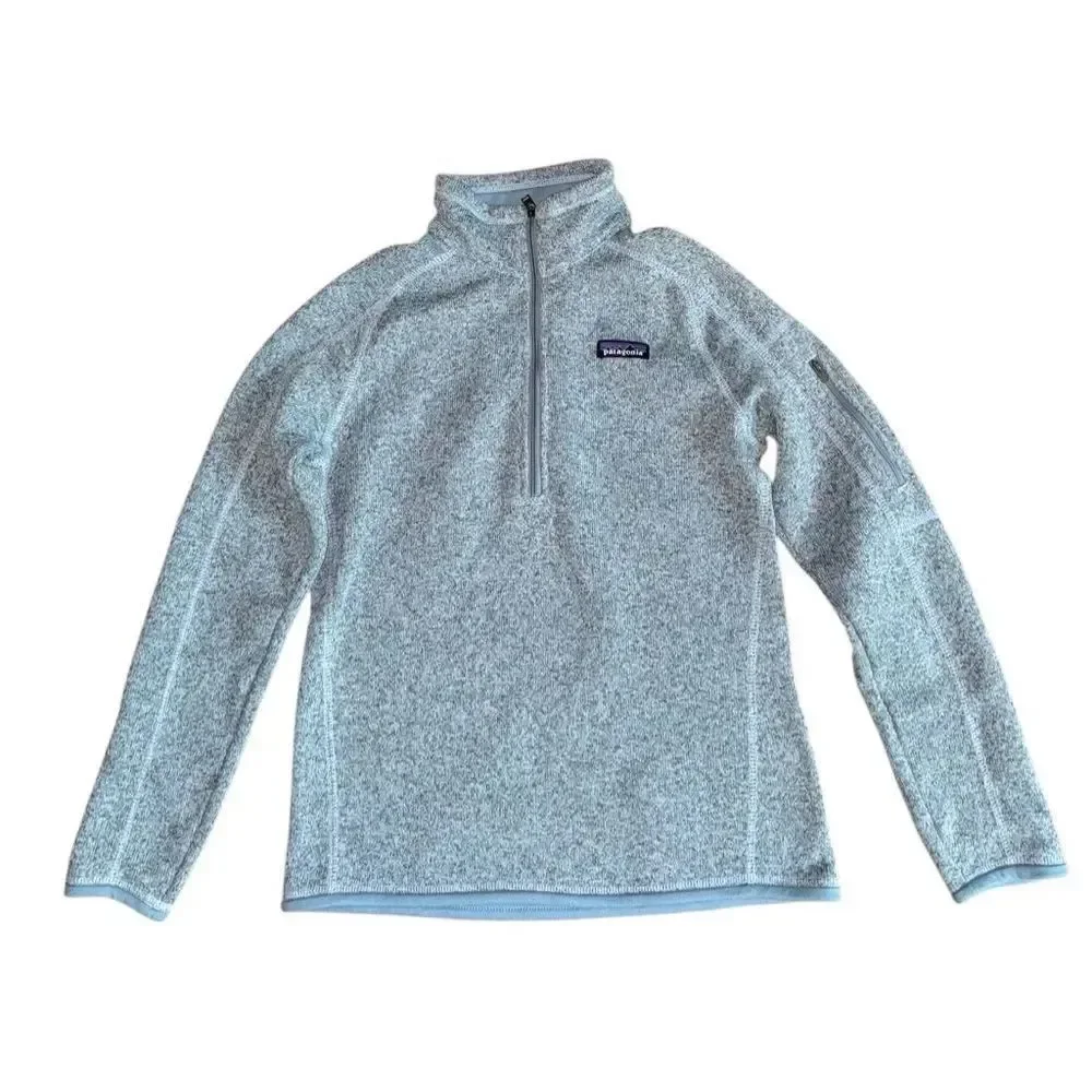 Patagonia Women's Better Sweater 1/4-Zip Fleece Pullover Fleck Blue Size Small